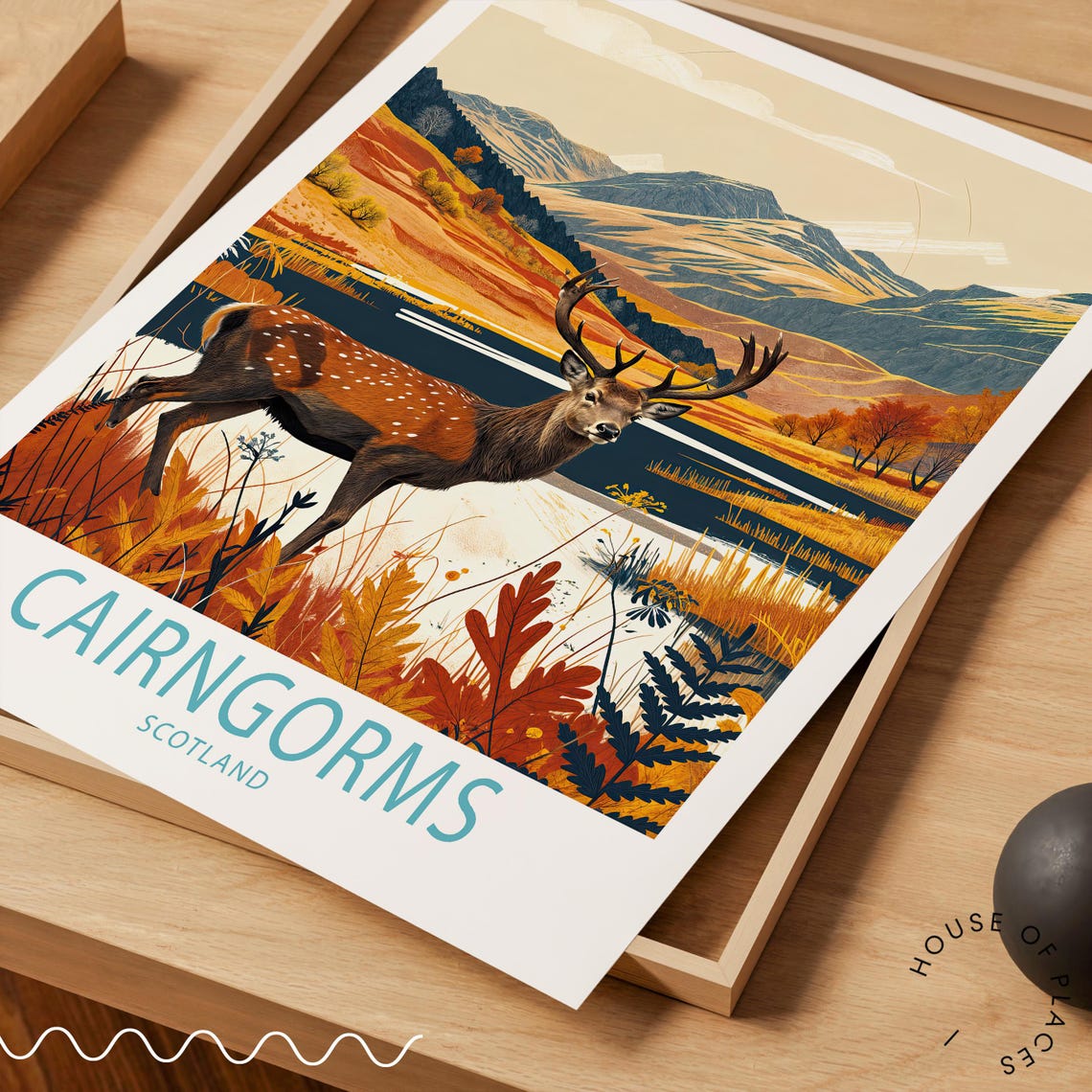 Cairngorms Scotland Travel Poster Scotland Travel Wall Art Cairngorms Poster City Personalised Gifts Birthday Present - Image 3