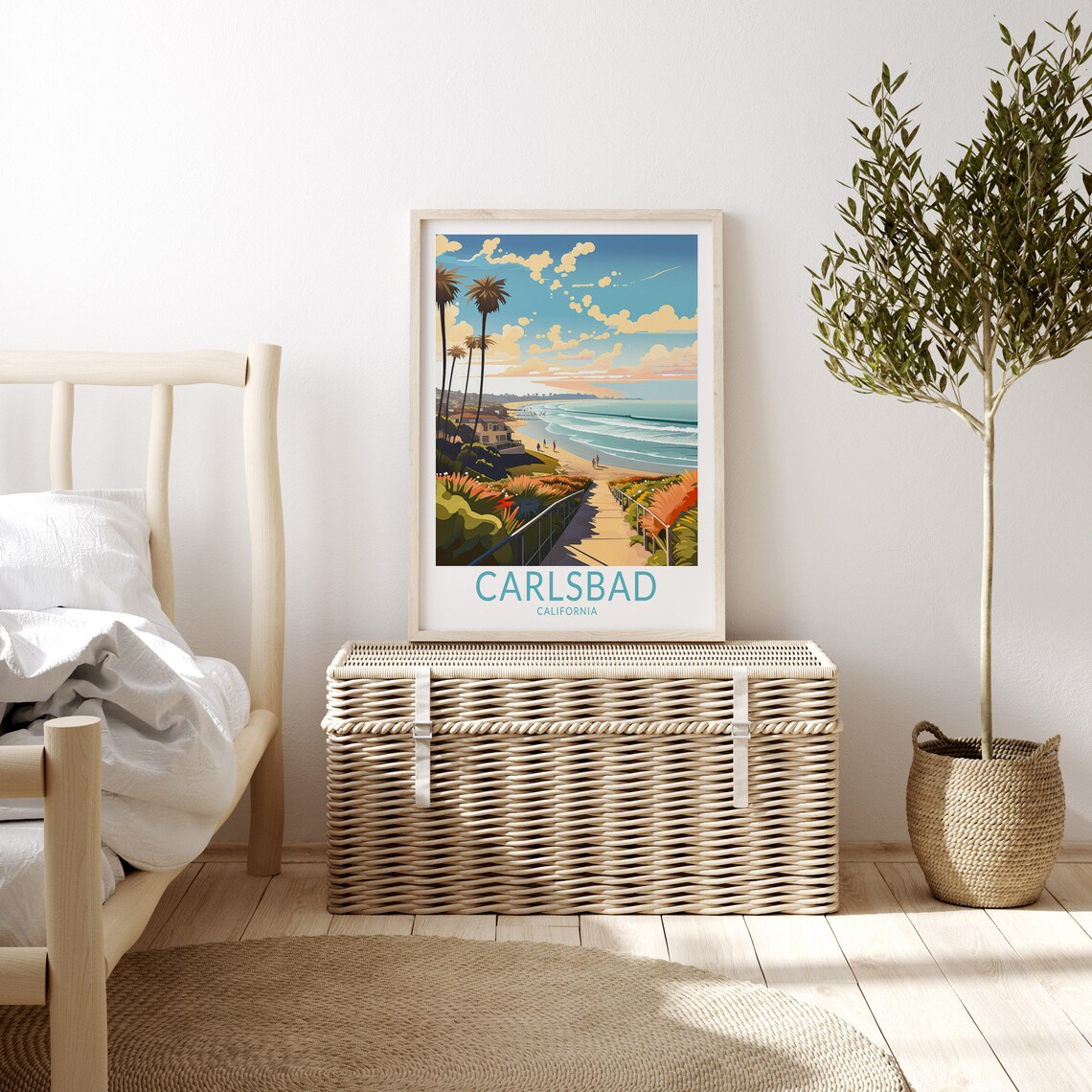 Carlsbad California Travel Poster, Travel Wall Art - Image 3