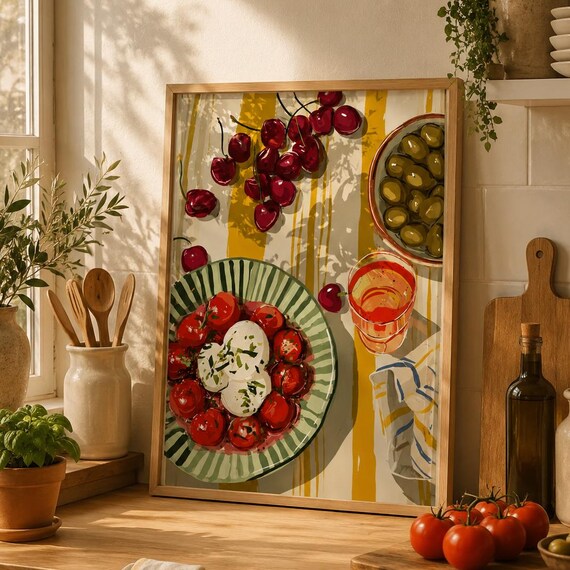 Mediterranean Food Still Life Art Print