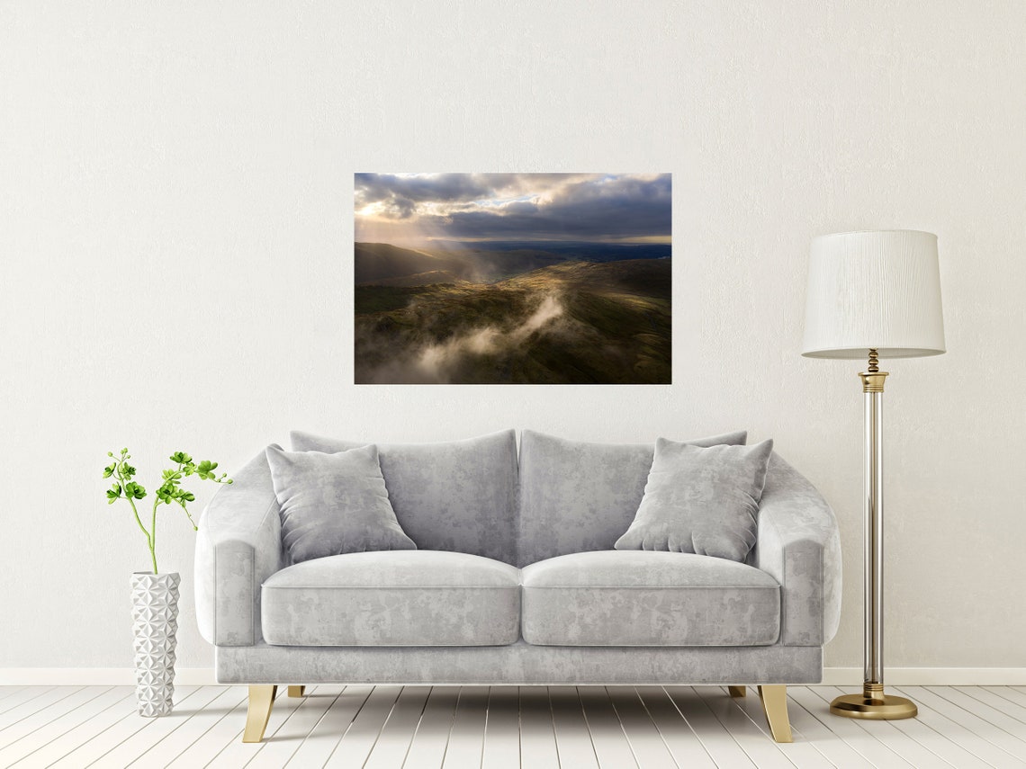 Kirkstone Pass Lake District Rain Light Mountain Road Poster - Image 2