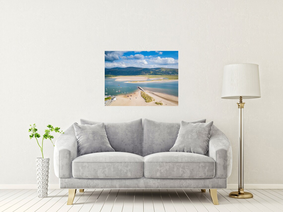 Barmouth Beach, Snowdonia Wales Travel Poster - Image 2