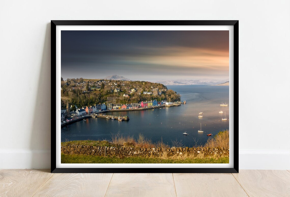 Tobermory Bay Isle Of Mull Colorful Waterfront Harbour Houses Poster