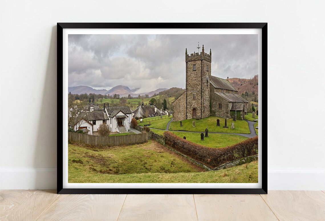 Hawkshead Village Westmorland And Furness Cumbria Limited Edition Print Photography Wall Art Exclusive Print Posters Photos Uk