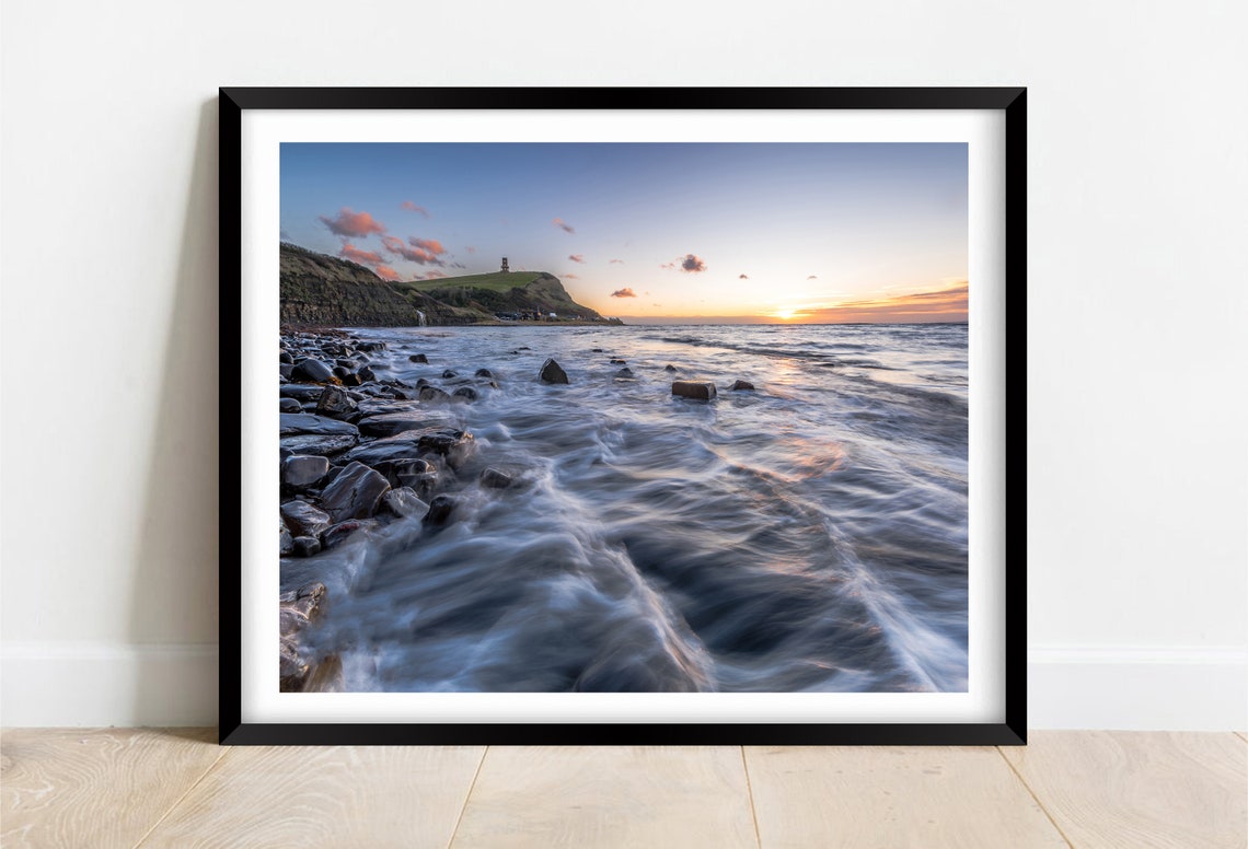 Kimmeridge Bay Isle Of Purbeck Dorset Sunset Rocky Shore Poster