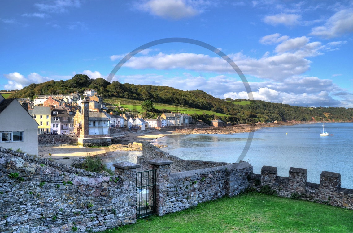Kingsand Cornwall Fishing Village Harbour And Sailboat Poster - Image 3