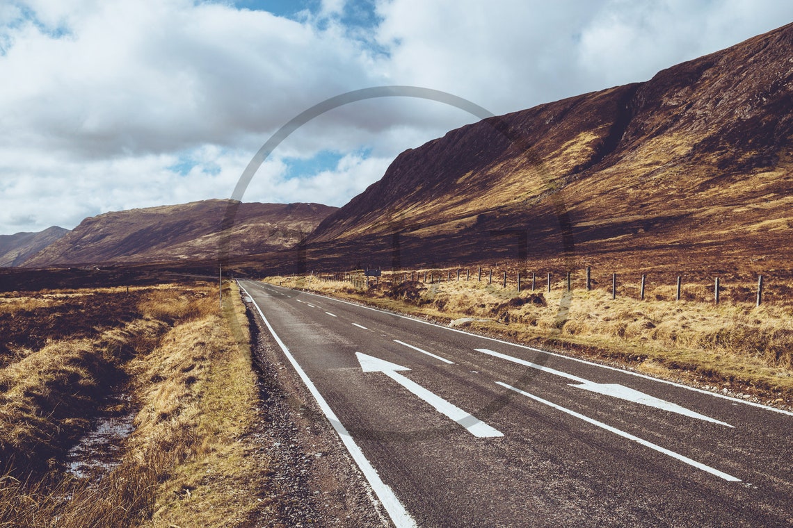 Glencoe Scotland Open Road Through Dramatic Mountain Valley Poster - Image 3