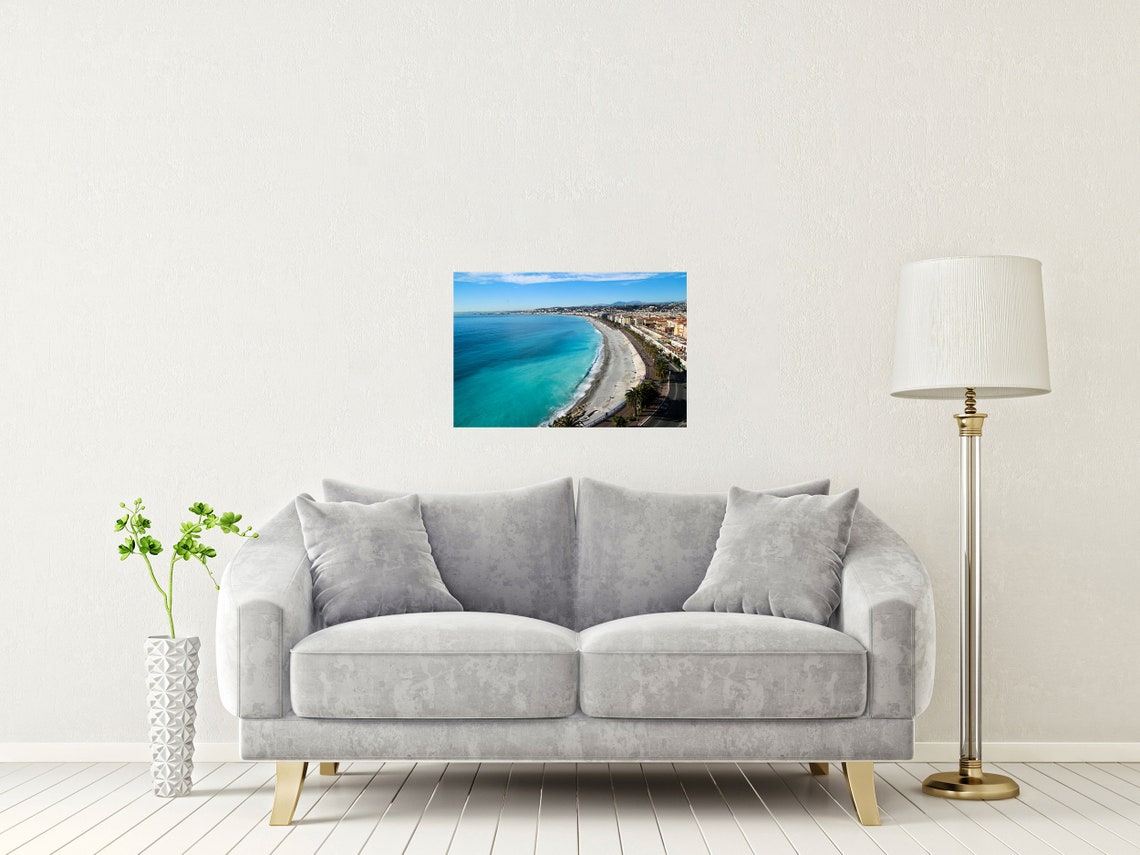 Nice French Riviera Aerial Beach Promenade Turquoise Sea View Poster - Image 2