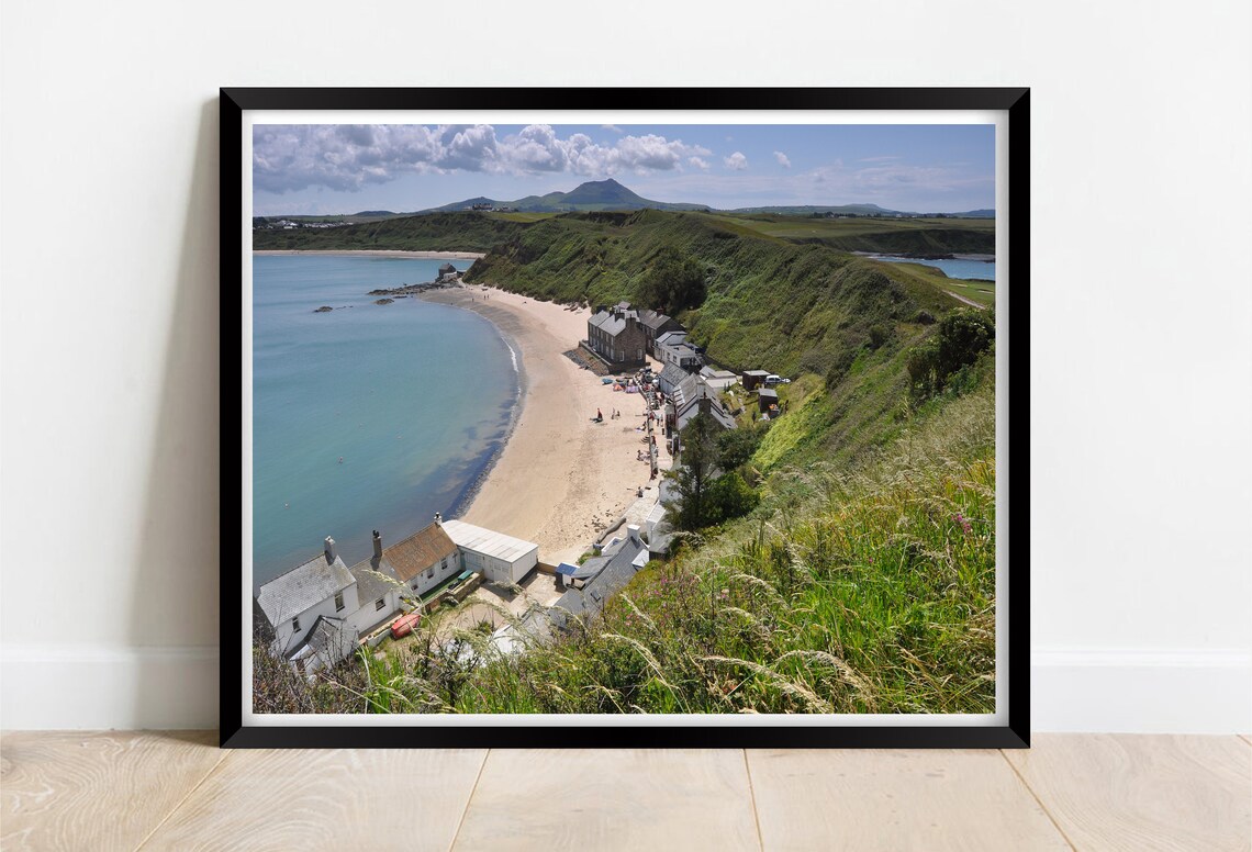 Porthdinllaen Wales Fishing Village Cove Sandy Beach Village Poster