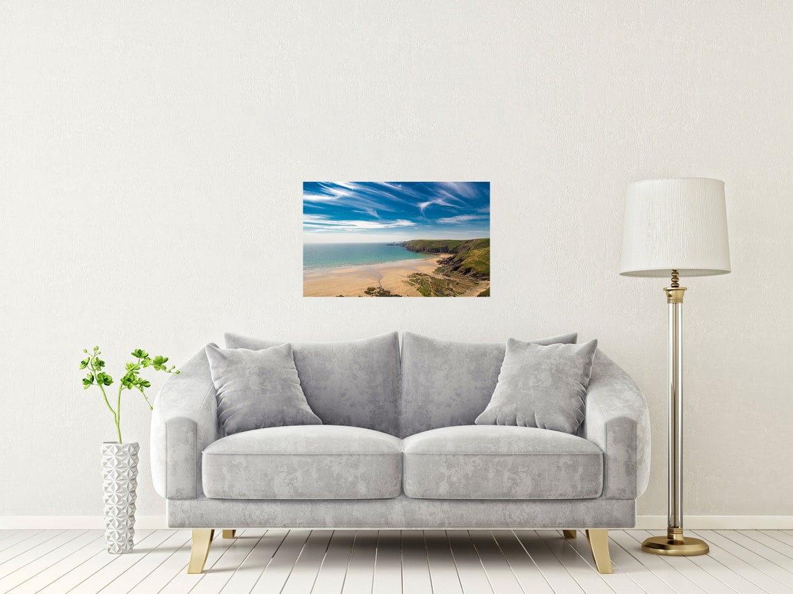 Newgale Beach Pembrokeshire Wales Panoramic Coastal Landscape Print - Image 2