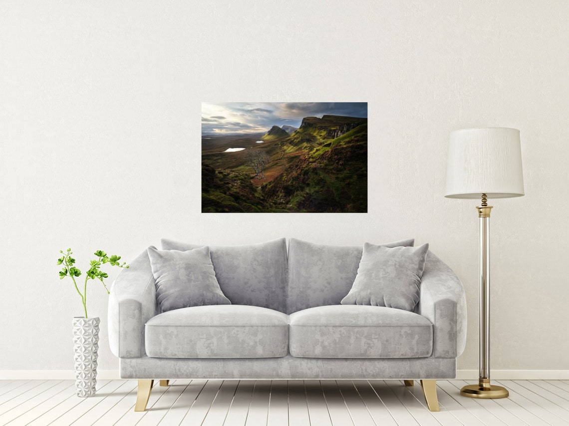 Quiraing Isle of Skye Dramatic Green Ridges Lochans Light Poster - Image 2