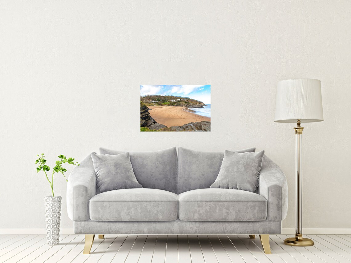 Aberporth Beach Ceredigion Wales Golden Sand Village Cove Print - Image 2
