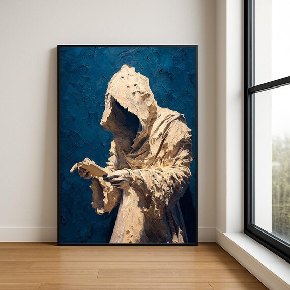 Magician Wall Art Print Abstract Wizard In Mystic Fantasy Painting