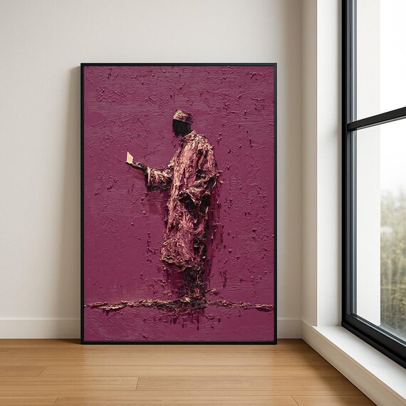 Magician Wall Art Print Abstract Wizard In Mystic Fantasy Painting