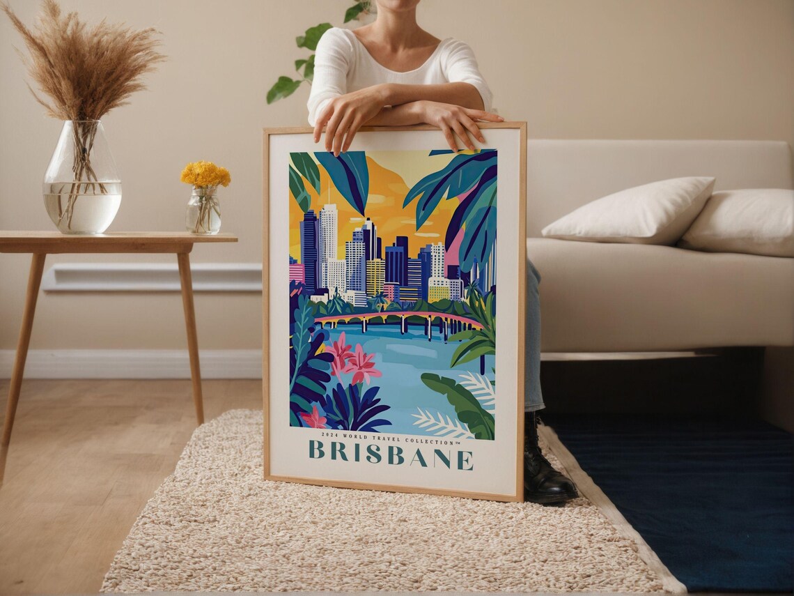 Retro Travel Nature Lover Gift, Vintage Landscape Poster