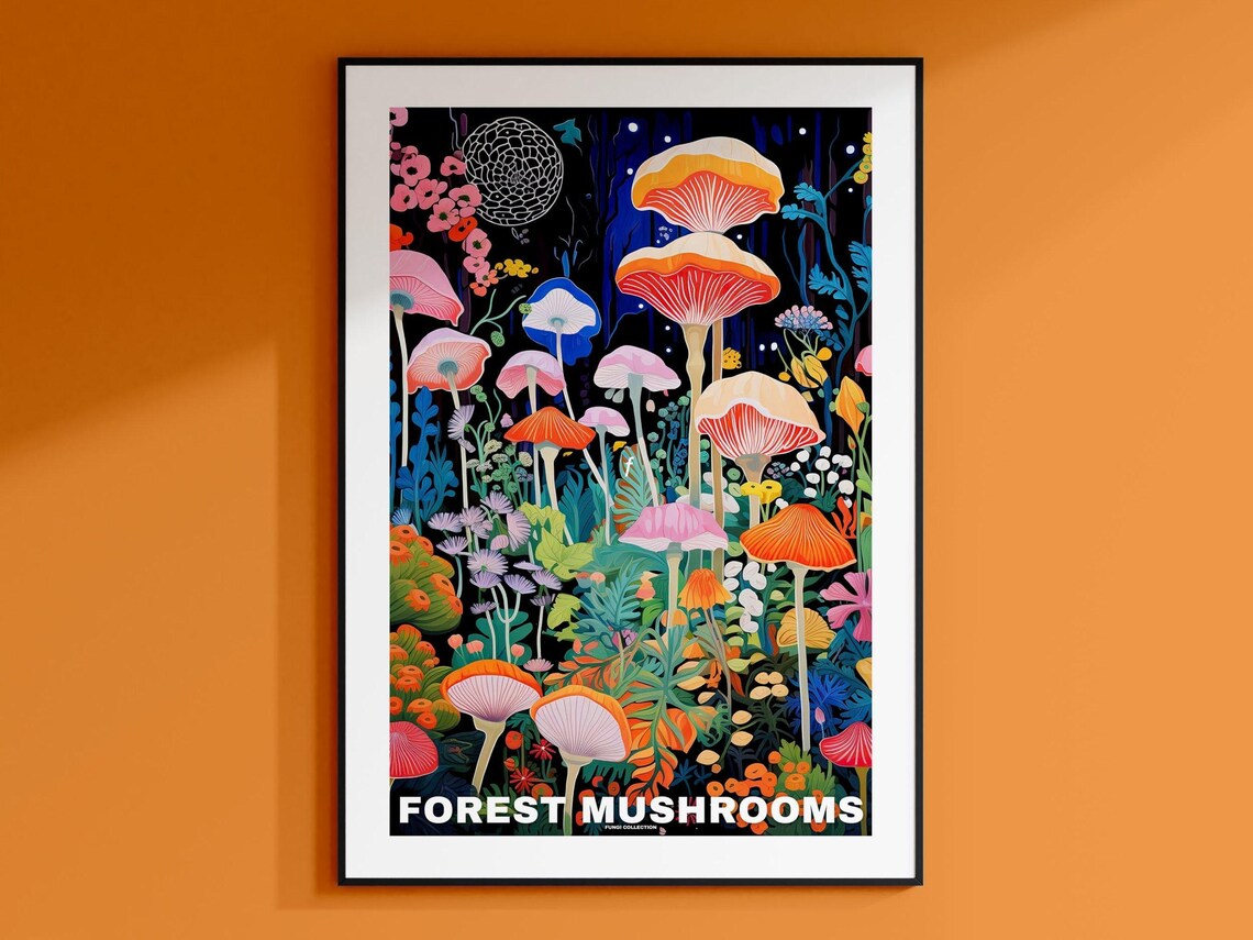 Vintage Mushroom Poster, Botanical Wall Art - Image 2