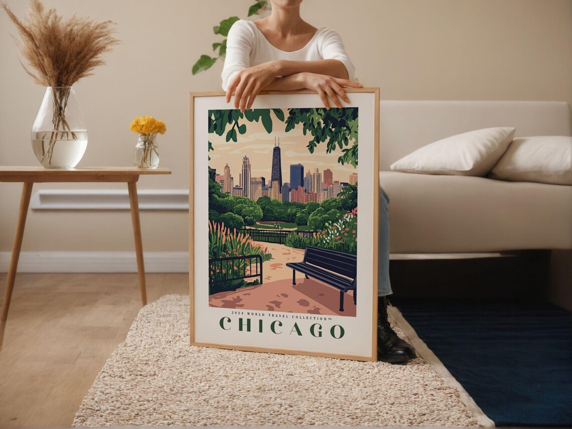 Retro Travel Poster, Vintage Landscape Gift - Image 3