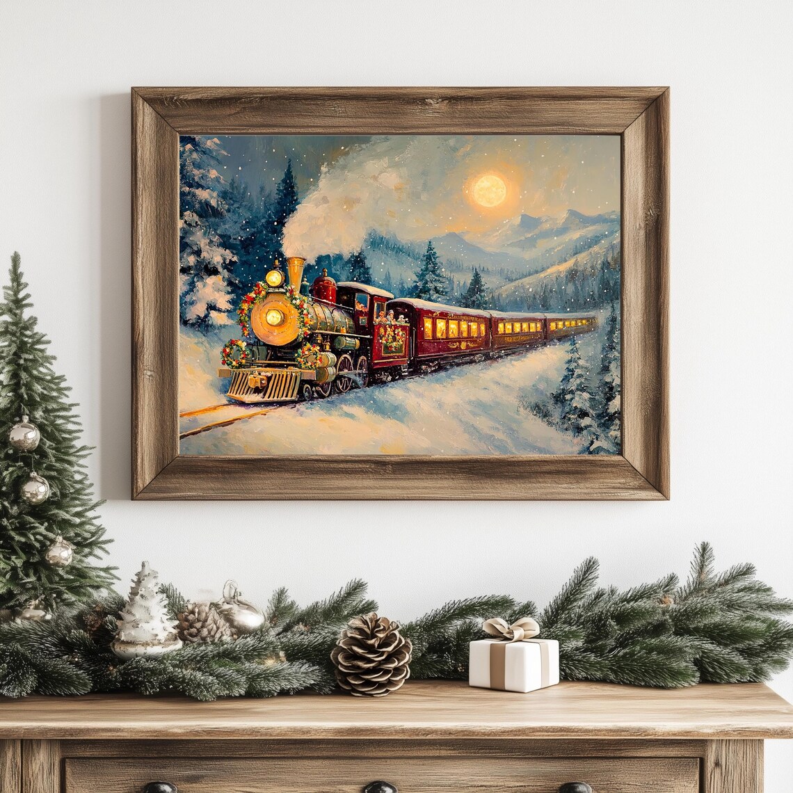 Christmas Polar Express Train, Festive Winter Scene - Image 5