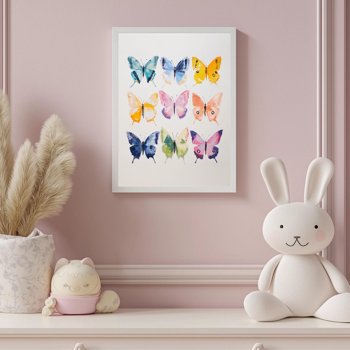 Butterfly Wall Art Colorful Butterfly Painting Modern Abstract Nature Print Vibrant Home Decor Poster - Image 3
