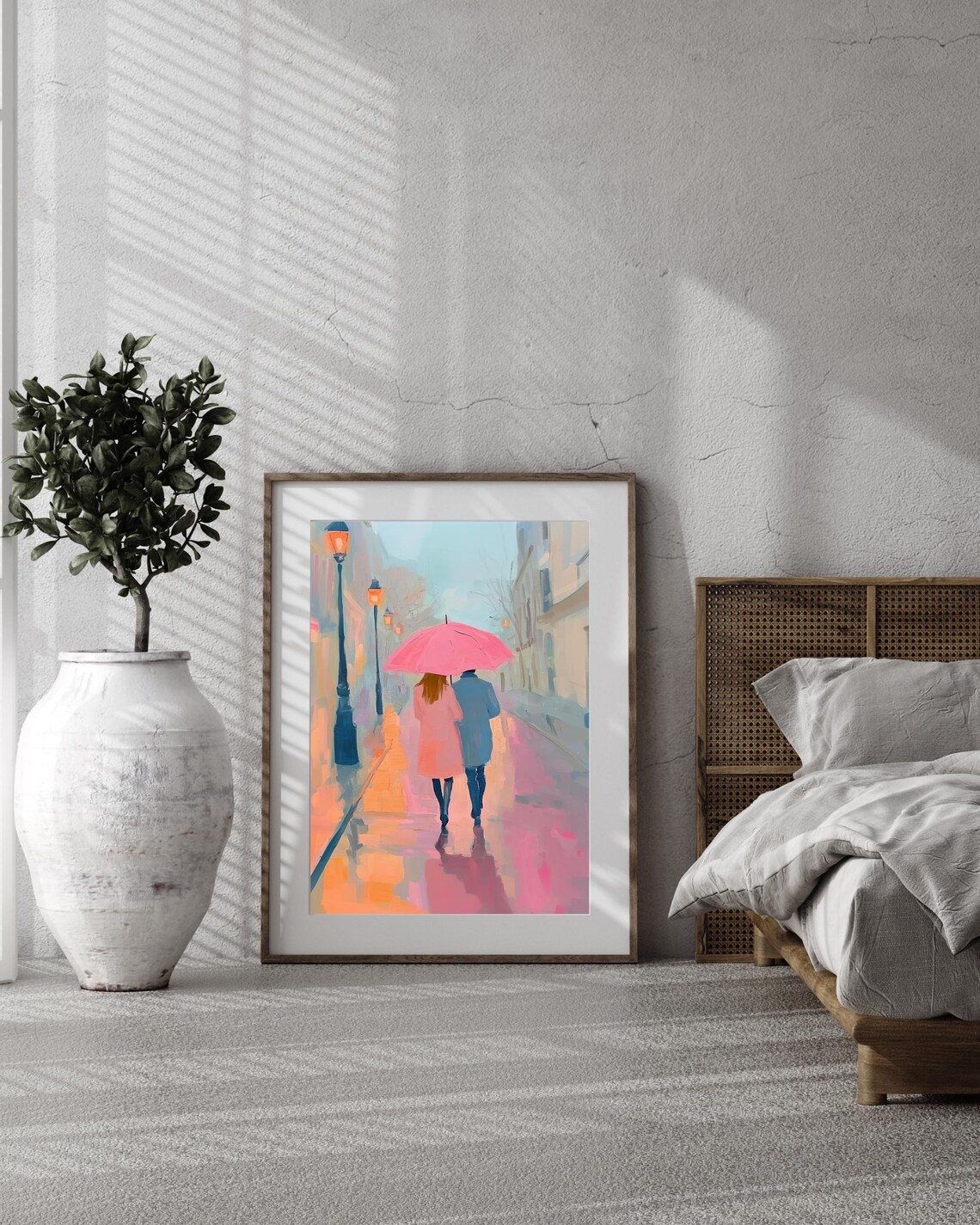Romantic Rainy Walk, Paris Street Art Print - Image 5