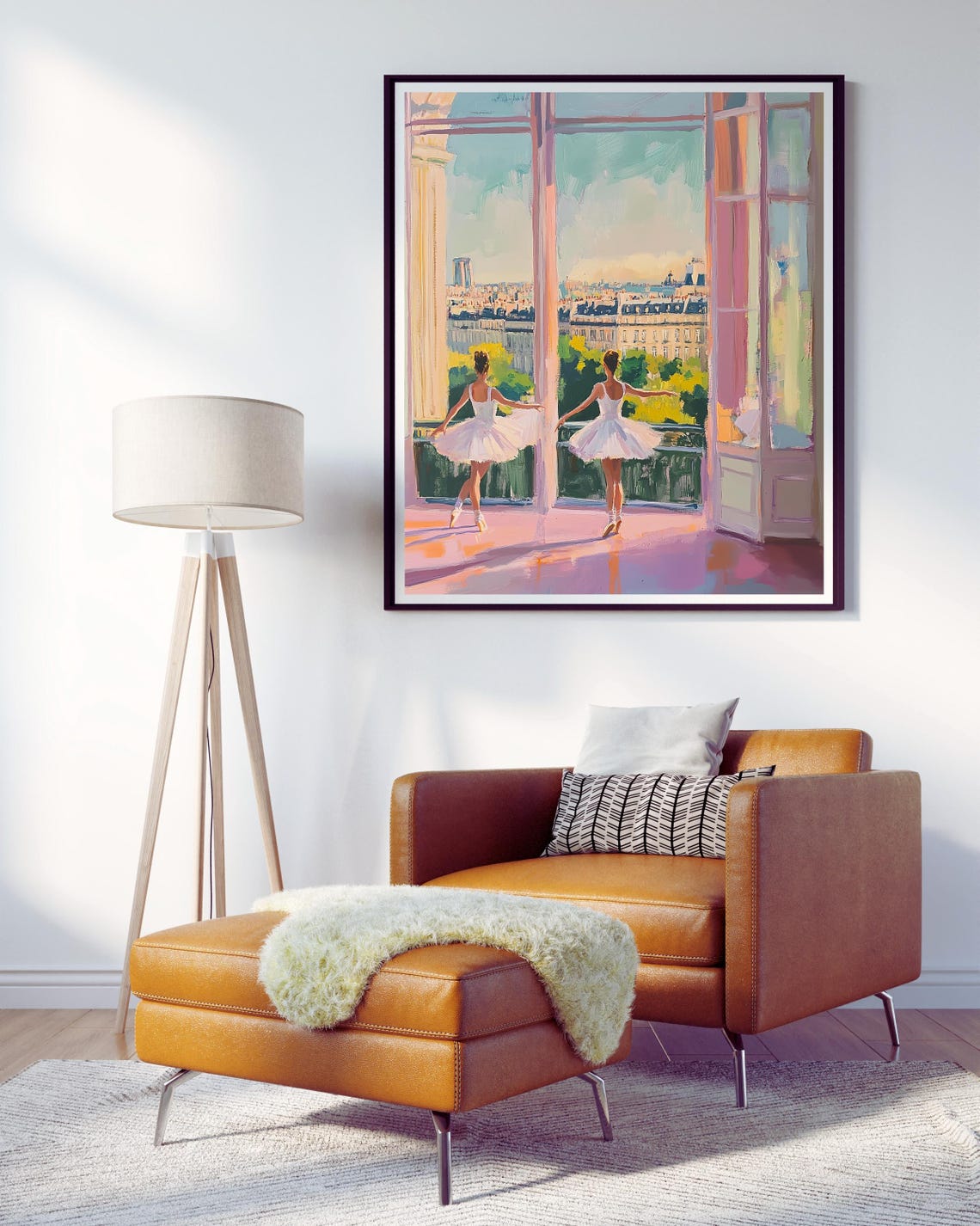 Ballerina Paris Cityscape, Ballet Dancer Art Print - Image 5