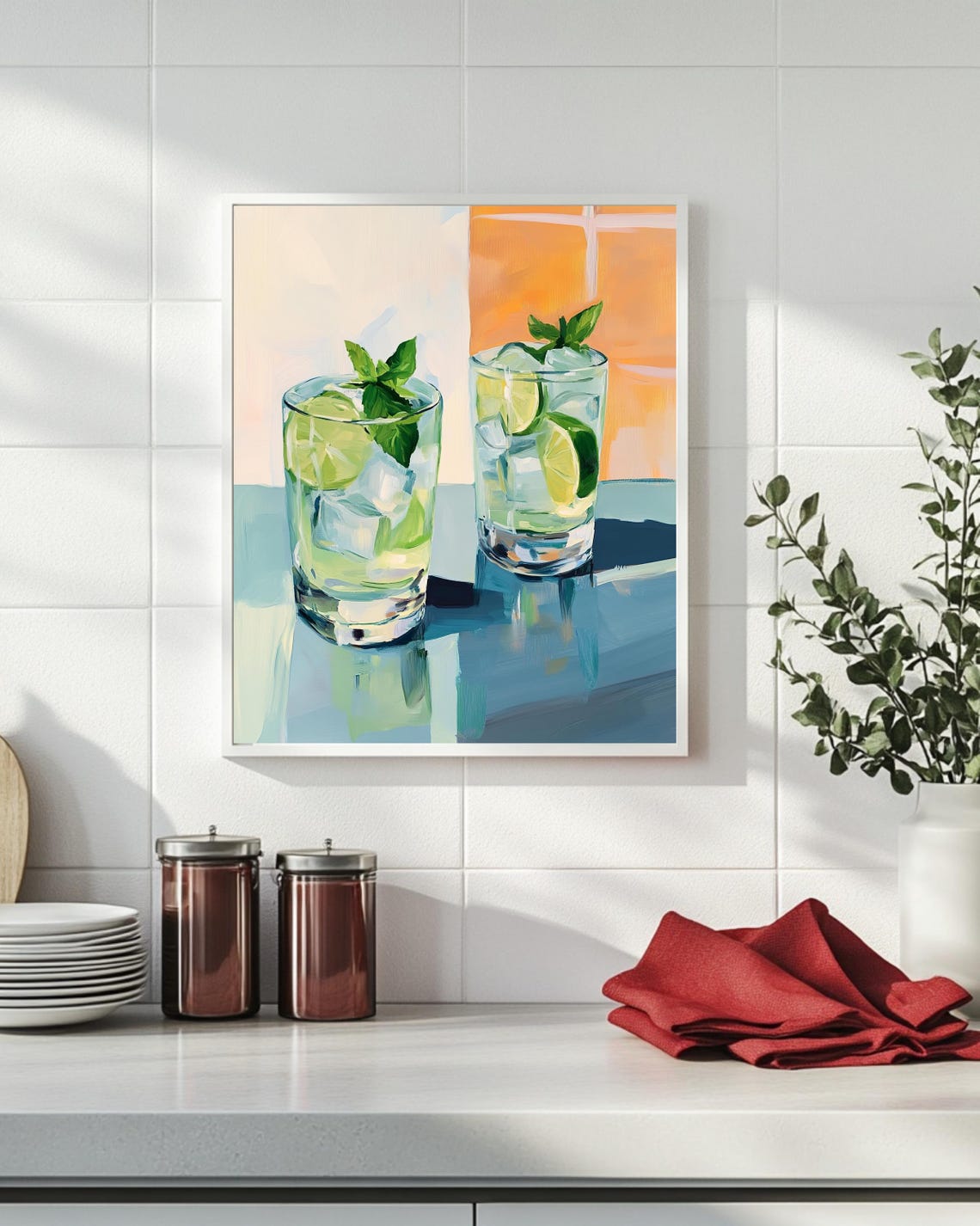 Mojito Art Print Lime And Mint Cocktail Wall Art Refreshing Summer Drink Poster Tropical Beverage Decor Kitchen Artwork - Image 5