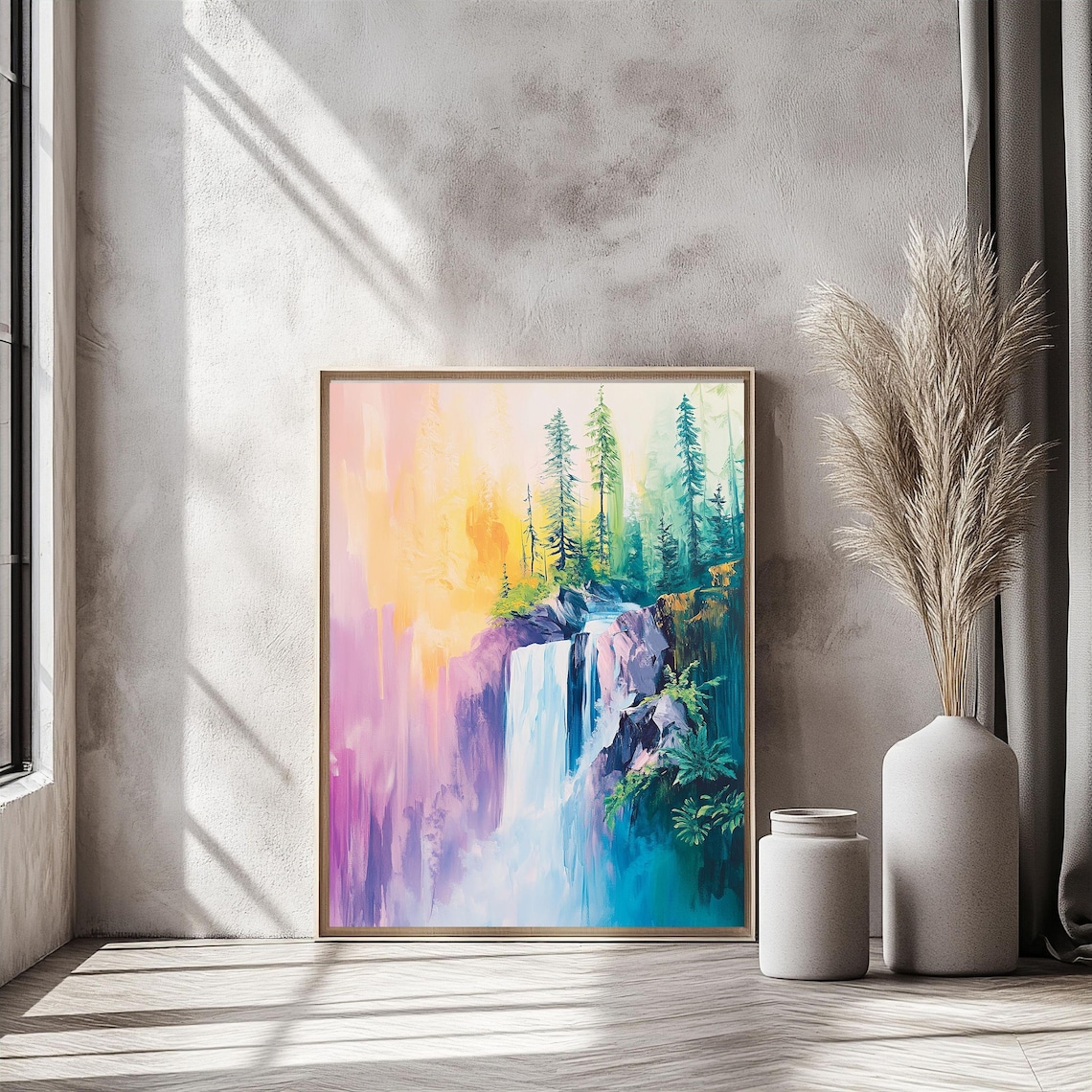 Waterfall Landscape, Forest And Mountain Nature Scene - Image 5