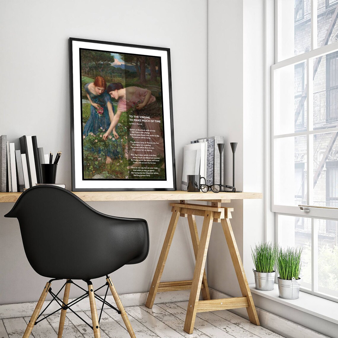 Robert Herrick Poem To The Virgins Art Print - Image 2