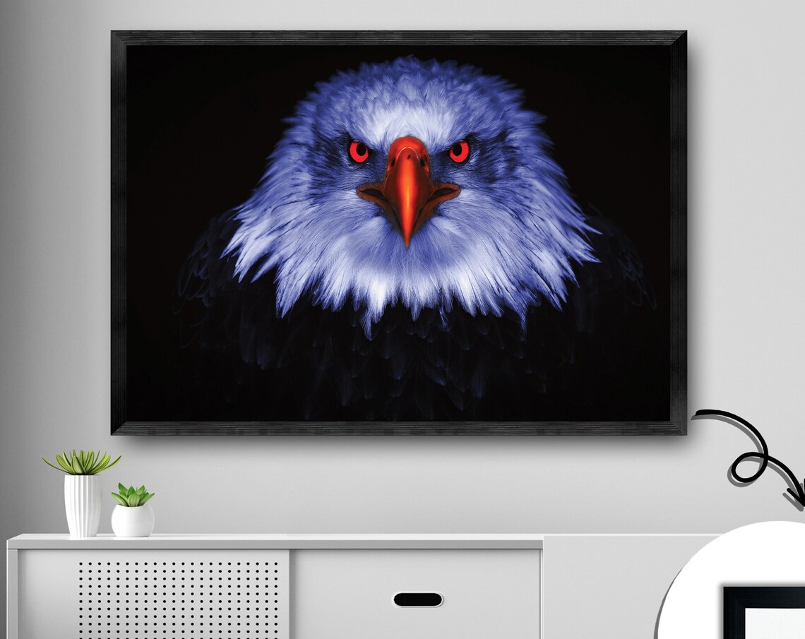 Majestic Midnight Eagle, Regal Wildlife Art Print