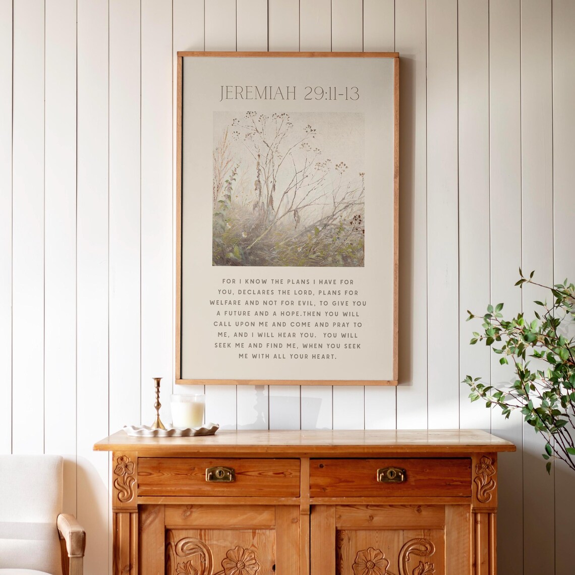 Jeremiah 29:11 Christian Scripture Wall Art Print
