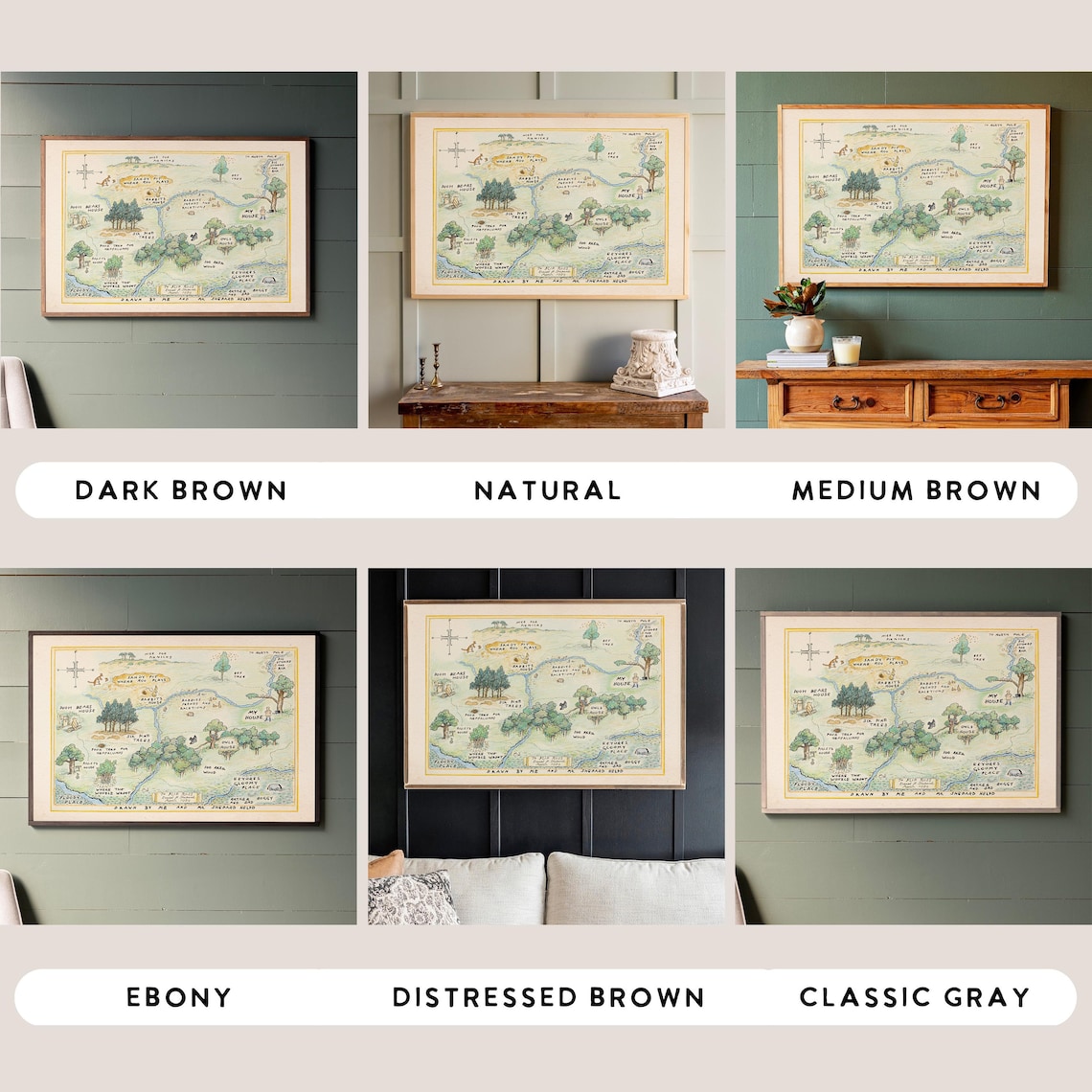 Winnie the Pooh Hundred Acre Wood Map Art Print - Image 2