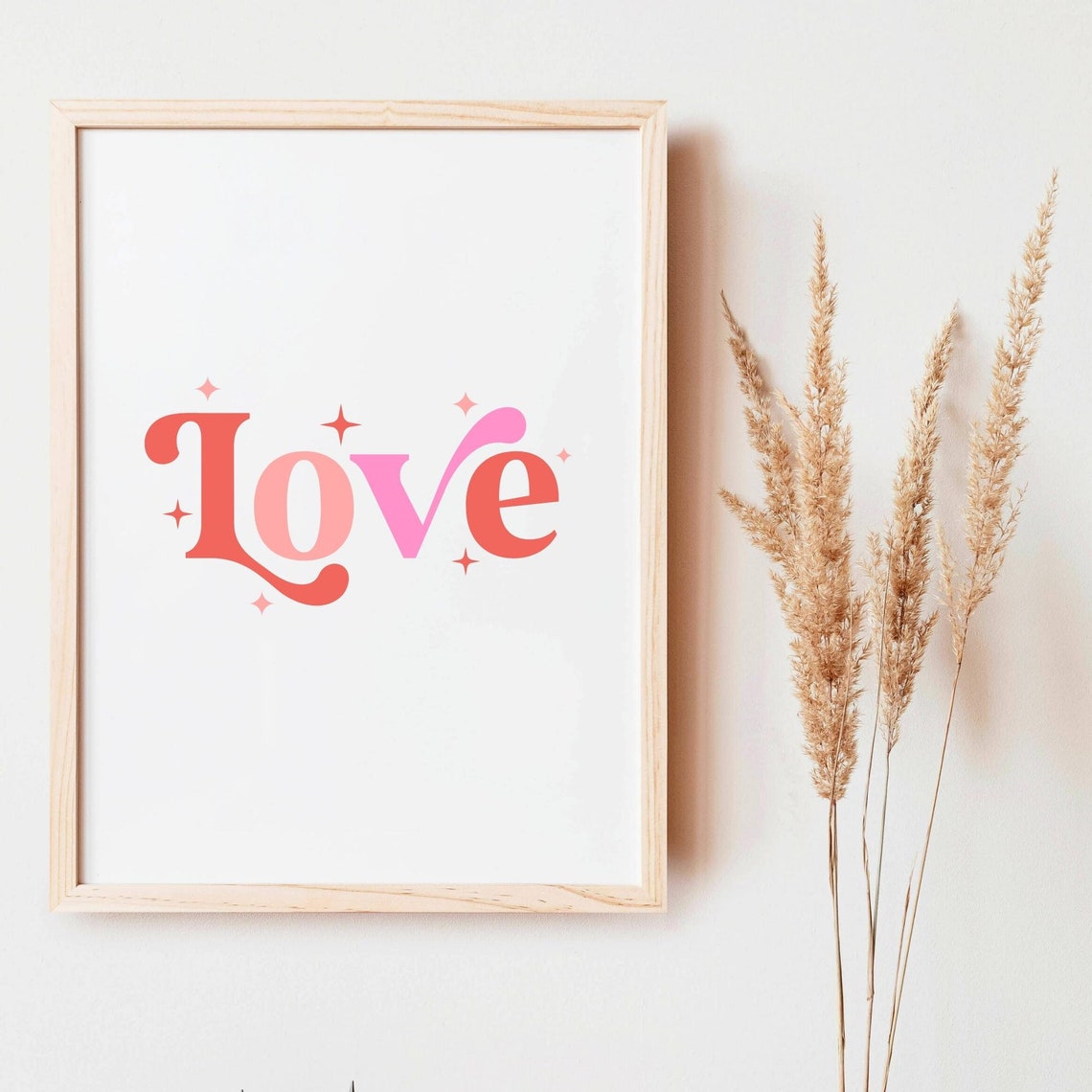Love Retro Serif Typography Multicolor Romantic Valentine Poster - Image 3