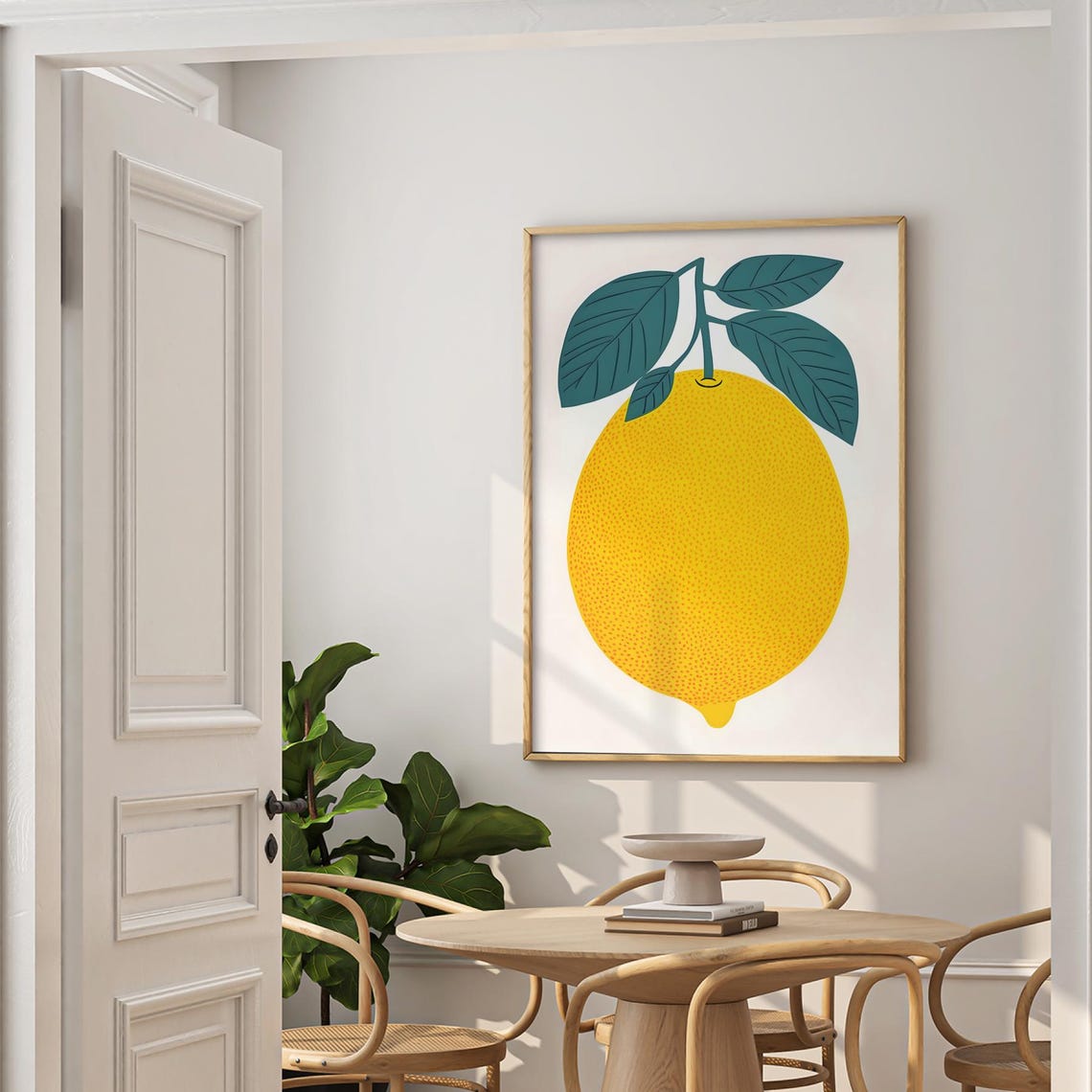 Giant Lemon Citrus Fruit Kitchen Illustration Vintage Poster - Image 4