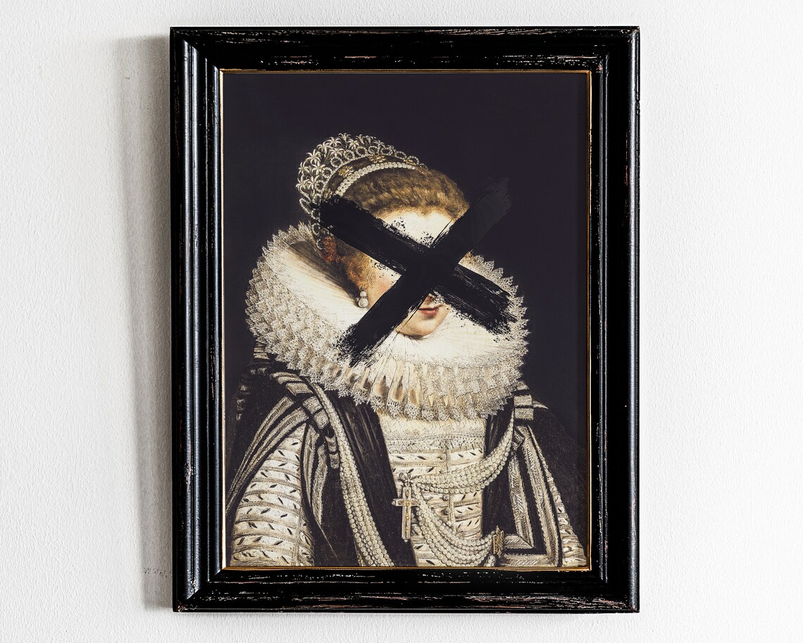 Altered Art Prints Vintage Portrait Wall Art Print