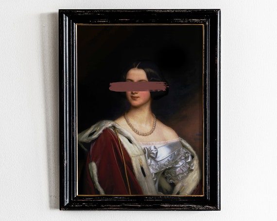 Dark Academia Altered Portrait Art Print