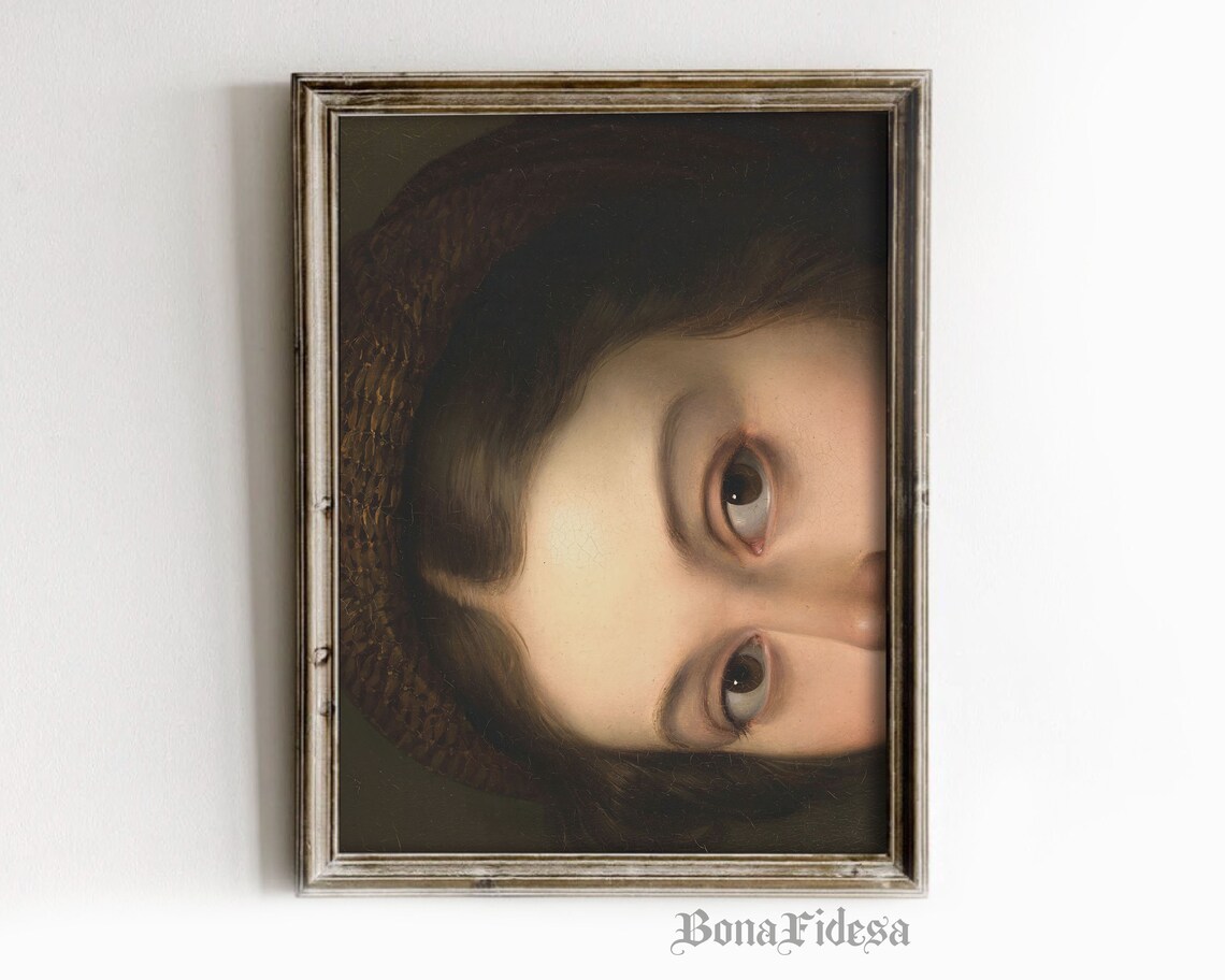 Victorian Era Woman Sideways Portrait Dark Romantic Painting Poster