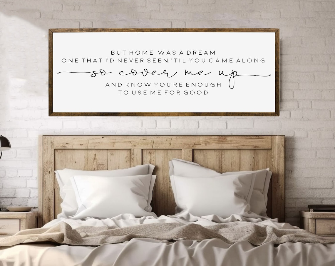 But Home Was A Dream Farmhouse Wood Sign Art Print