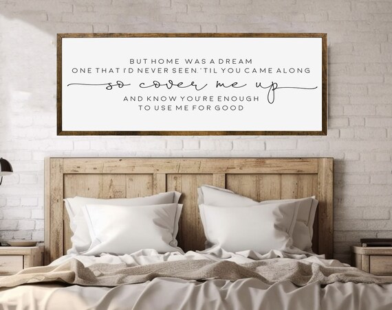 But Home Was A Dream Farmhouse Wood Sign Art Print