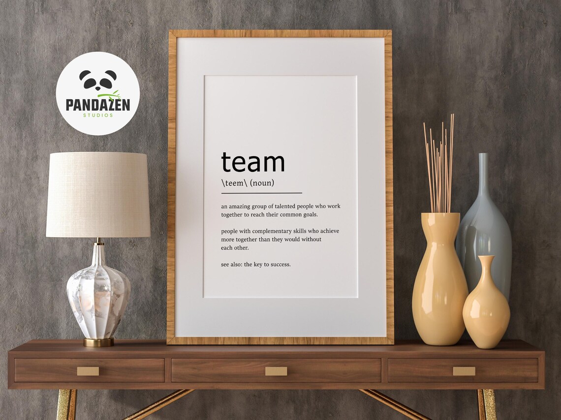 Team Definition Key To Success Talented People Office Gift Poster - Image 5