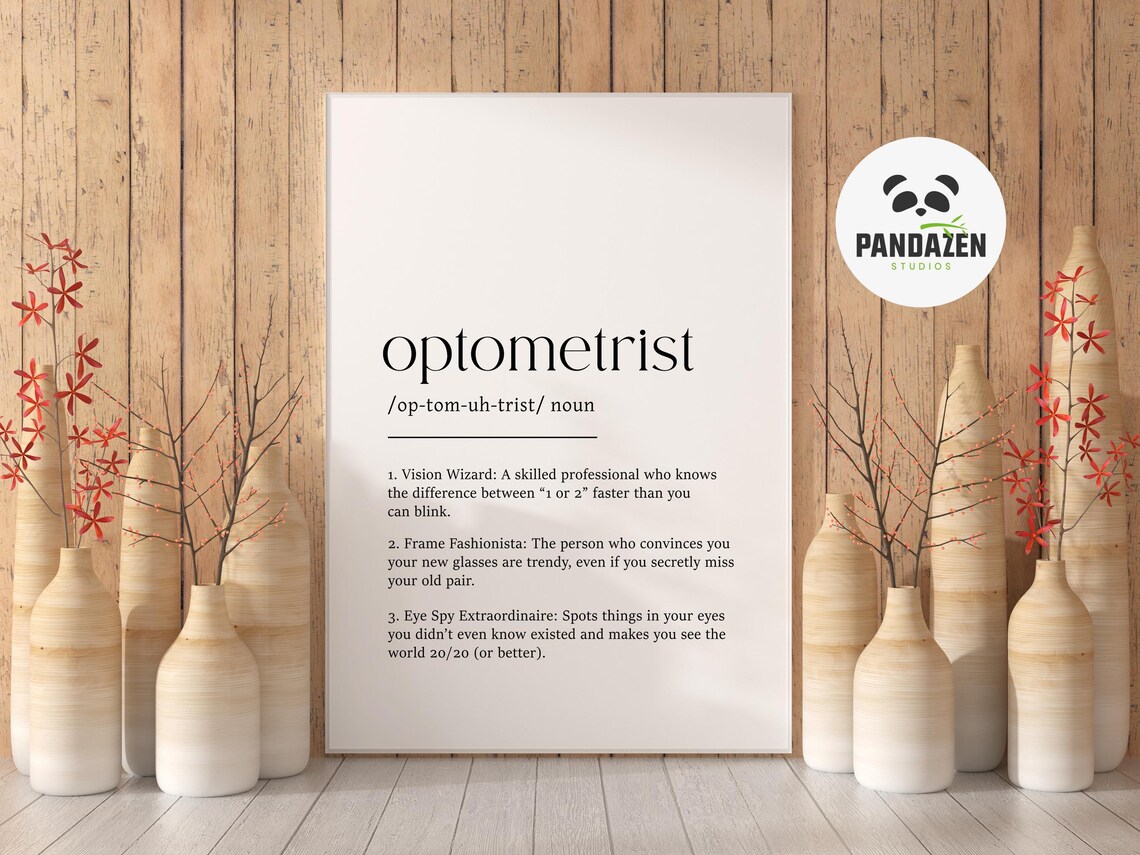 Optometrist Definition Vision Wizard Funny Eye Doctor Gift Poster - Image 2
