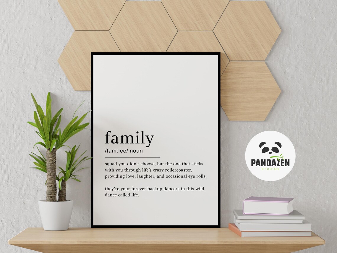 Family Definition Poster, Dictionary Style Art Print - Image 5