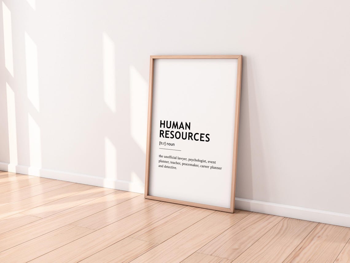 Human Resources Definition Unofficial Lawyer Funny Office Poster - Image 8