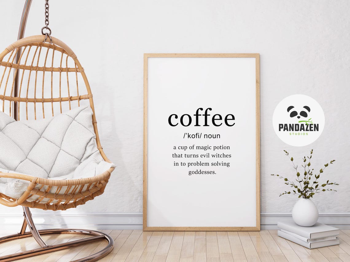 Coffee Magic Potion Funny Dictionary Definition Typography Poster - Image 5