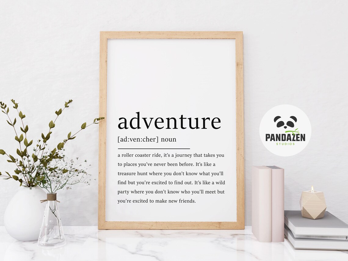 Adventure Definition Roller Coaster Journey Travel Quote Poster - Image 8