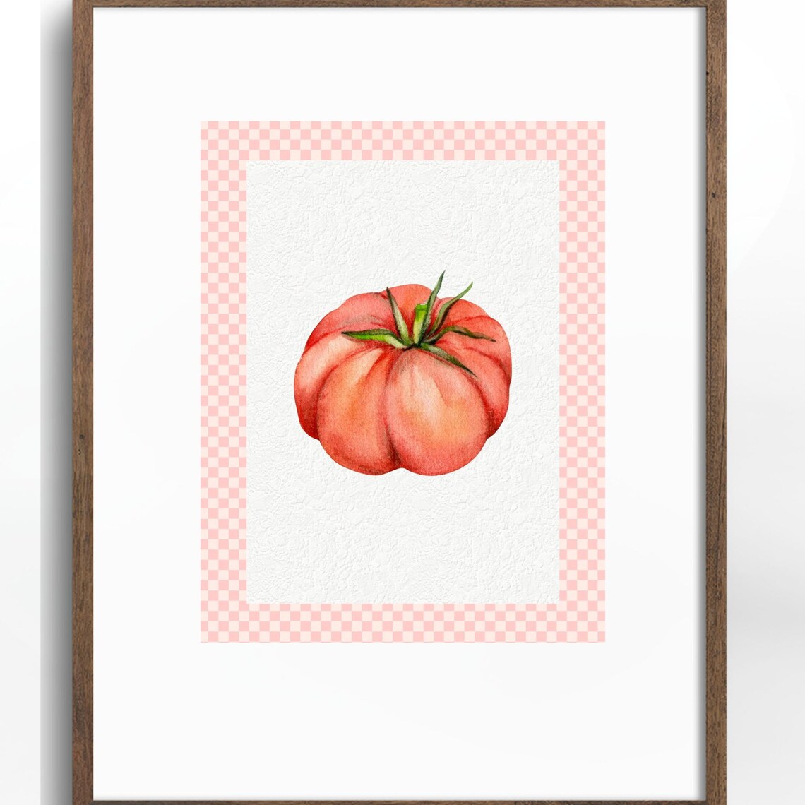 Tomato Watercolor Art Print, Kitchen Decor