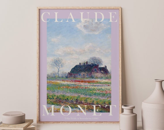 Monet Poster Claude Monet Print Monet Wall Art Monet Picture Modern Monet Print Vintage Monet Art Tulip Fields At Sassenheim