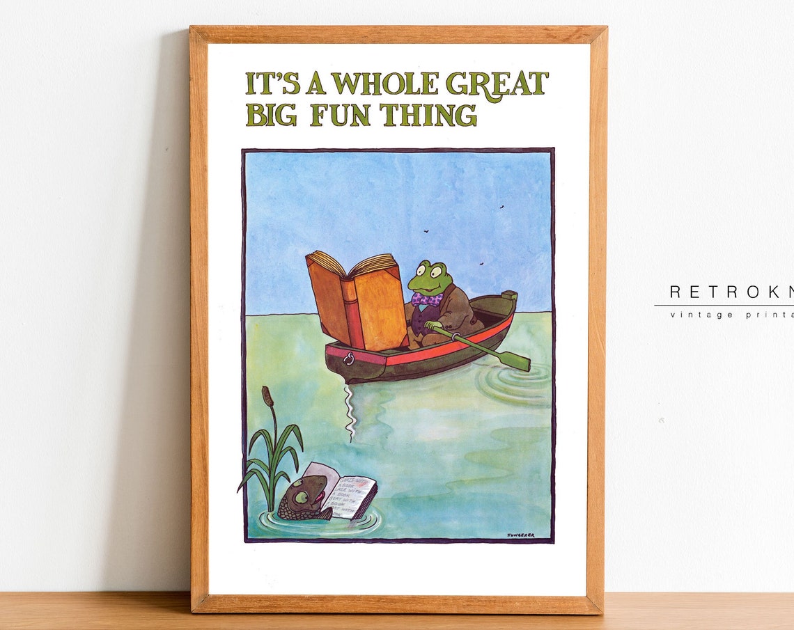 Arnold Lobel Frog and Toad Reading Books River Big Fun Thing Print