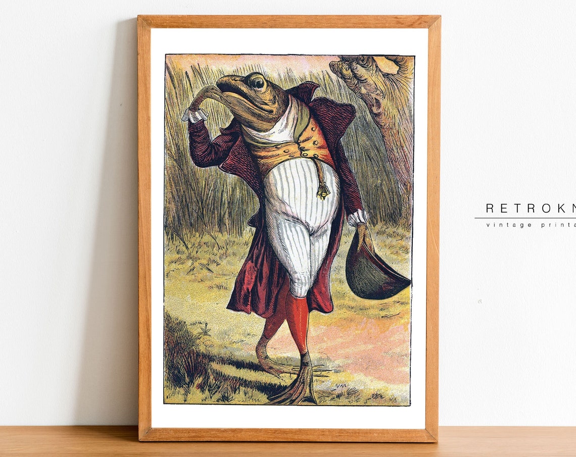 Victorian Dapper Toad Gentleman Antique Animal Illustration Print
