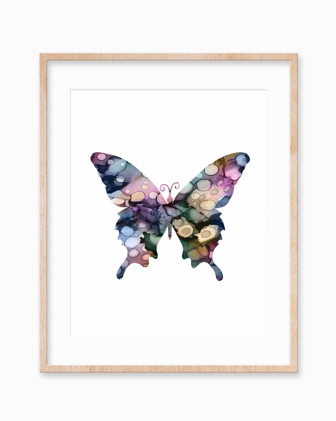 Watercolor Butterfly, Kids Nursery Decor