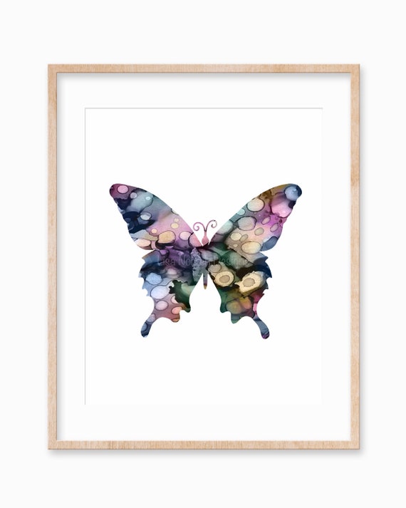 Watercolor Butterfly, Kids Nursery Decor