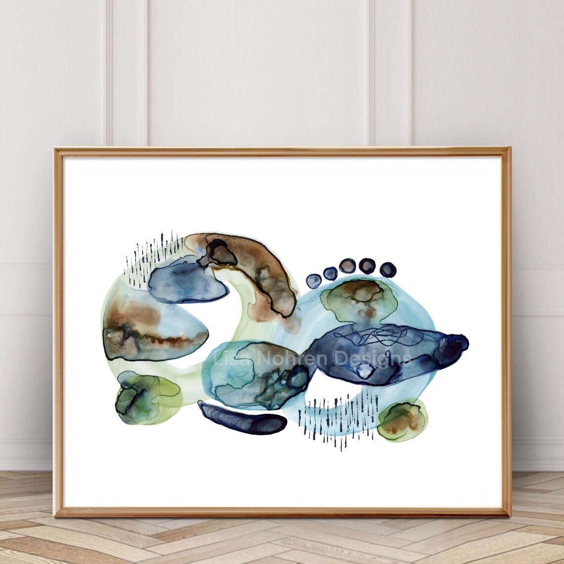Watercolor Neutral Abstract - Modern Art Print